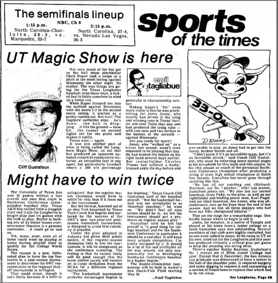 The Corpus Christ Caller-Times on the 1977 Texas baseball team