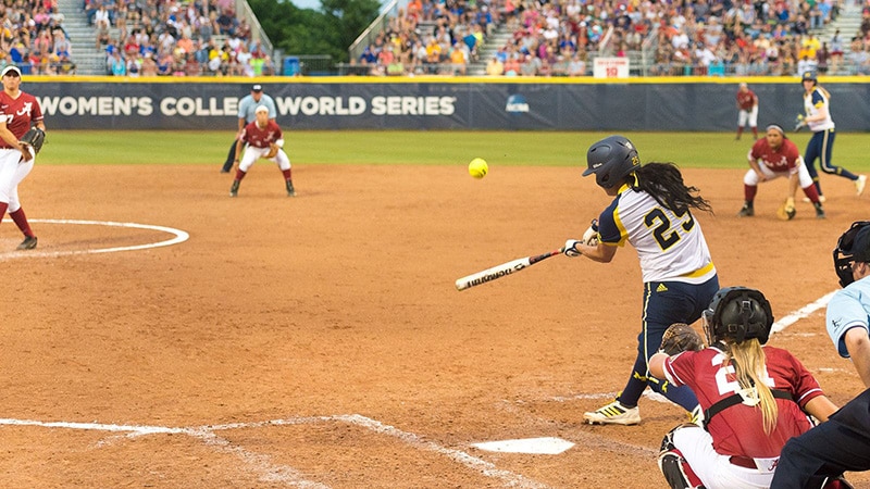 Lauren Sweet of Michigan softball grand slam