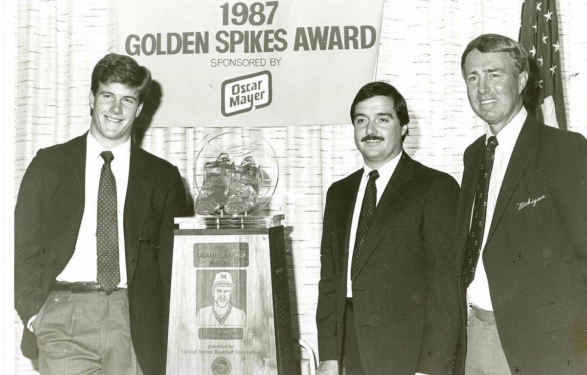 Jim Abbott wins the 1987 Golden Spikes Award.