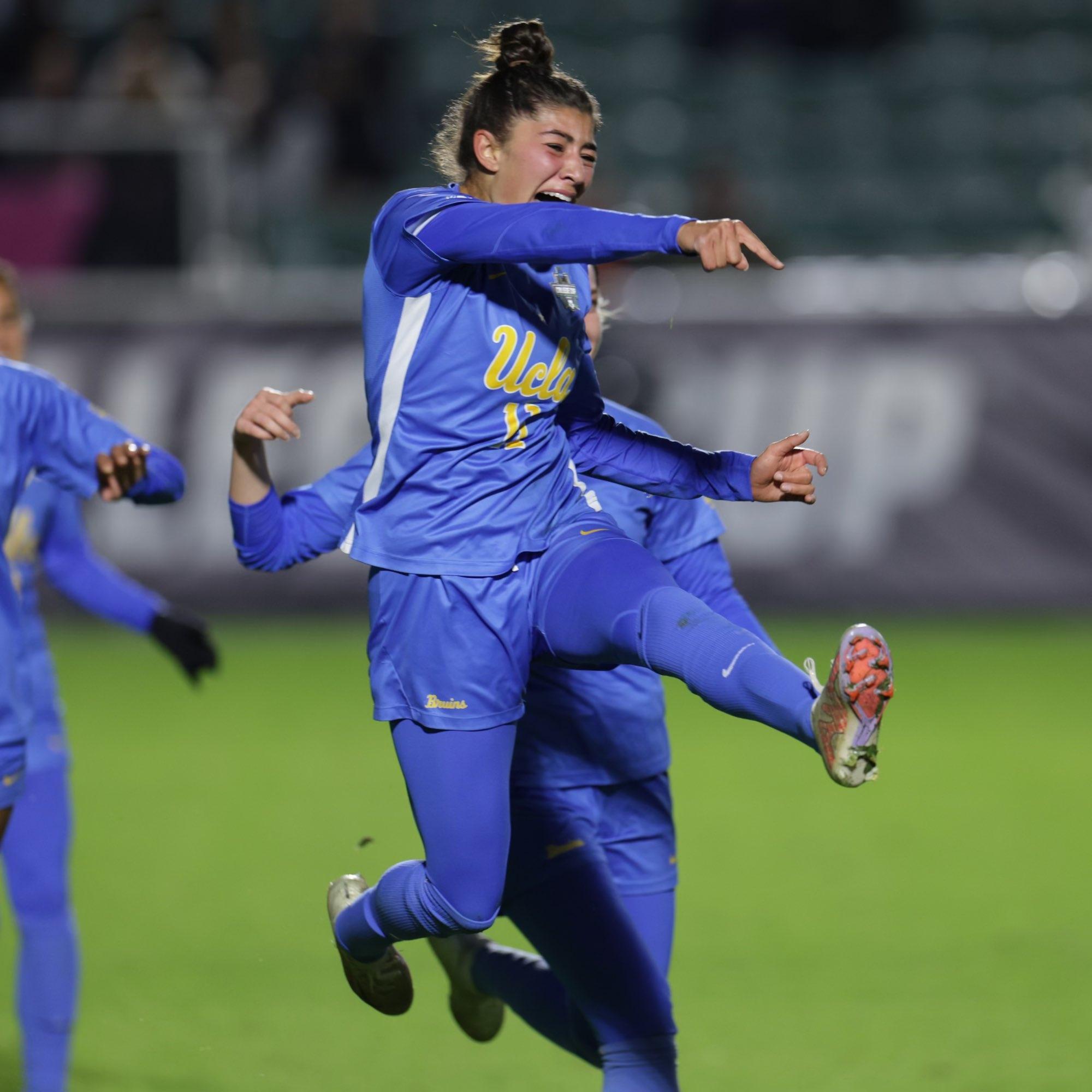 UCLA women's soccer celebrates in win over Alabama