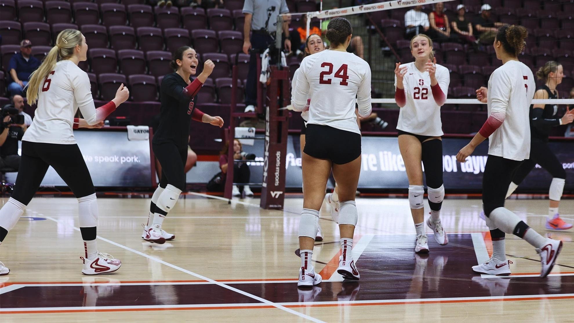 Stanford volleyball wins over Virginia Tech
